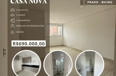 Apartamento 2 quartos, suíte, 2 vagas, prado - belo horizonte - mg