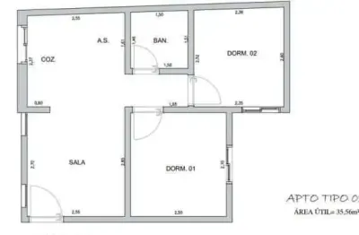 Apartamento com 2 quartos, vila alpina, são paulo - r$ 245 mil, cod: 8290