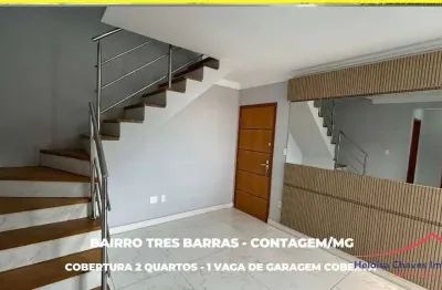 Cobertura com 2 quartos para alugar na rua valentim costa pacheco, 172, três barras, contagem por r$ 1.990
