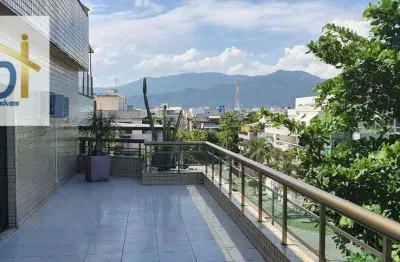 Cobertura ,recreio, 3 suites,408 m² - venda por r$ 2.200.000 ou aluguel por r$ 8.200 - recreio dos bandeirantes - rio de janeiro/rj