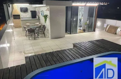 Cobertura com 4 dormitórios , 3 suítes , à venda, 259 m² por r$ 1.600.000 - recreio dos bandeirantes - rio de janeiro/rj