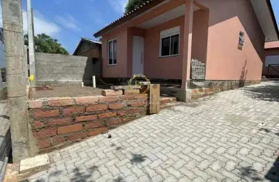 Aluguel de casa nova em nova santa rita - com espera para máquina e área construída ampla