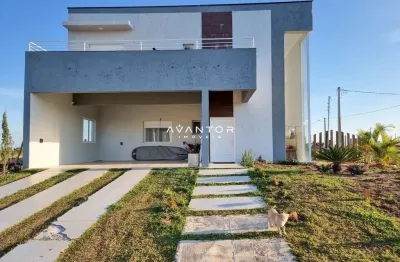 Casa nova no condomínio alexandria, com 5 dormitórios, 4 suítes, garagem p/ 2 ca
