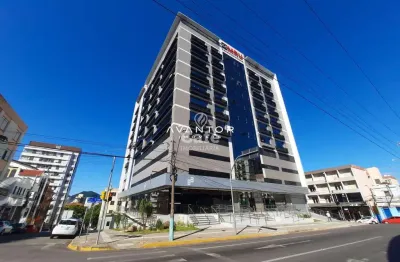 Sala comercial de 52 m² e garagem no office tower, centro de santa maria.