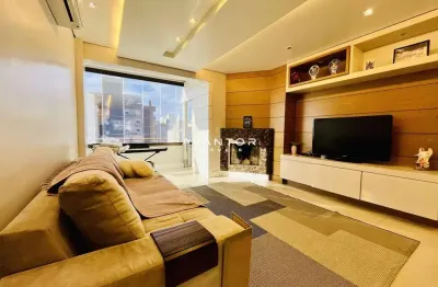 Cobertura, 3 dormitórios, 2 suítes, 5 banheiros, 2 vagas, centro