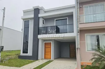 Casa em condomínio fechado com 3 quartos à venda na rua ângelo tozim, 230, campo de santana, curitiba, 142 m2 por r$ 730.000