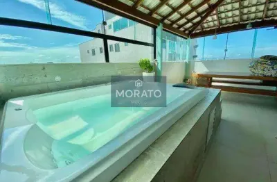 Cobertura duplex mobiliada, 4 quartos, 1 suíte, 1 vaga - cabral