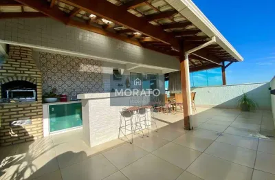 Cobertura com 4 quartos sendo 2 suítes com 2 vagas de garagem no bairro castelo.