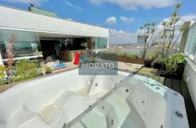 Cobertura com 4 quartos sendo 4 suítes com 4 vagas de garagem no bairro castelo.