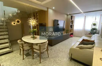 Cobertura com 5 quartos sendo 3 suítes com 2 vagas de garagem no bairro ouro preto.