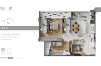Apartamento com 1 quarto à venda na rua josé tedeo, 97, são judas, itajaí por r$ 686.816