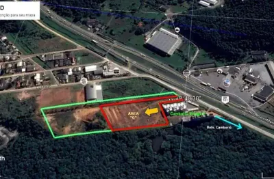 Terreno as margens da br 101 com 12.857,16 m² à venda - várzea do ranchinho, camboriú