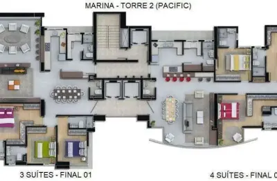 Cobertura com 04 suítes à venda - centro, balneário camboriú