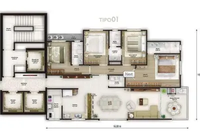 Apartamento em construção com 4 dormitórios à venda, 1 m² por r$ 1.695.000 - meia praia - itapema/sc