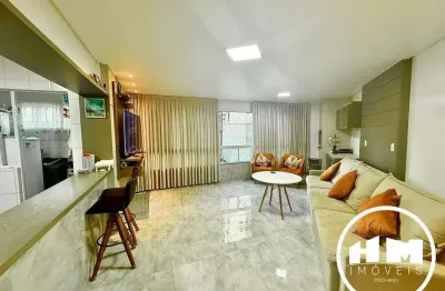 Apartamento 3 dormitórios reformado, mobiliado, ampla sacada com churrasqueira a carvão, balneário camboriú (centro) — 108 m², 3 vagas de garagem