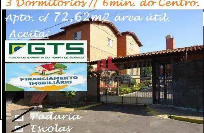 Apartamento com 3 dormitórios à venda, 72 m² por r$ 185.000,00 - jardim são domingos - americana/sp