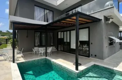 Casa em condomínio para locação em camaçari, abrantes, 4 dormitórios, 4 suítes, 3 banheiros, 4 vagas