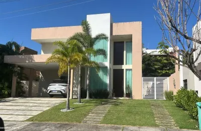 Casa em condomínio para venda em camaçari, alphaville (abrantes), 4 dormitórios, 4 suítes, 5 banheiros, 2 vagas