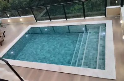 Casa em condomínio para locação em camaçari, alphaville (abrantes), 4 dormitórios, 4 suítes, 5 banheiros, 4 vagas
