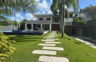 Casa em condomínio para locação em camaçari, busca vida, 4 dormitórios, 4 suítes, 6 banheiros, 8 vagas
