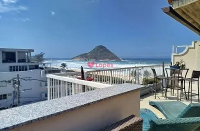 Lopes b2e vende belissima cobertura no recreio condominio la plage na praia do recreio, 227m2 4 quartos.