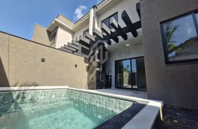 Sobrado com piscina e acabamento impecável, 160 m² de área privativa, itajubá - barra velha - sc