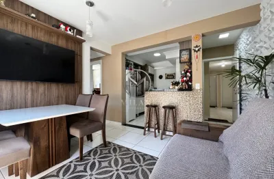 Apartamento semi mobiliado 49m² com vista incrível para  bosque no santa cândida - oportunidade imperdível!