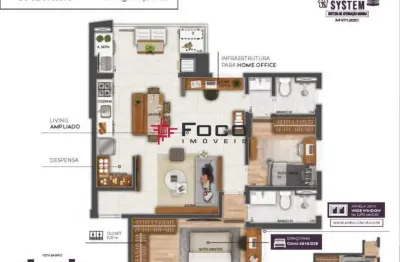 Apartamento á venda - edifício wonder - jardim satélite - 02 dormitórios - 02 suítes - 73,14m²