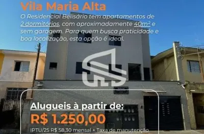 Apartamento para locacao sendo 2 dormitorios com alugueis a partir r$ 1250,00 + encargos rua belisario pena, vila maria alta