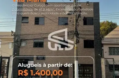 Apartamento para locacao sendo 2 dormitorios na rua curuca, 1401, proximo a padaria qluz
