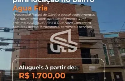 Apartamento residencial para locacao com 2 dormitorios, sala, cozinha, banheiro, lavanderia,  sem vaga de garagem, na rua rafael de oliveira, 52 - agua fria, sao paulo