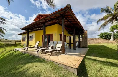 Chalé duplex no Cond. Zumbi Beach Resort, três quartos - 110 m2 - R$420.000,00 - MOBILIADO -  whatsapp:84 9.9145.9638