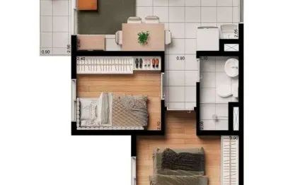 Apartamento para venda tem 34 metros quadrados com 2 quartos em vila firmiano pinto - são paulo - sp