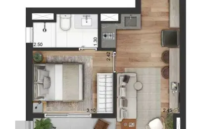 Studio para venda com 33 metros quadrados com 1 quarto em vila clementino - são paulo - sp