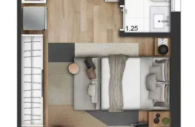 Studio para venda tem 25 m2 com 1 quarto em vila clementino - são paulo - sp