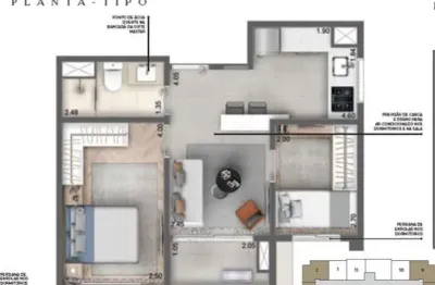 Apartamento para venda possui 43 metros quadrados com 2 quartos em campo belo - são paulo - sp