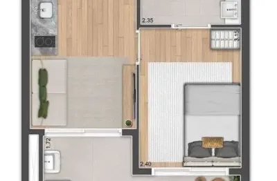 Studio para venda com 33 metros quadrados com 1 quarto em perdizes - são paulo - sp