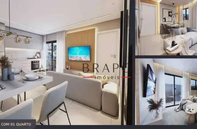 Apartamento com 1 dormitório à venda, 33 m²- boa vista - curitiba/pr