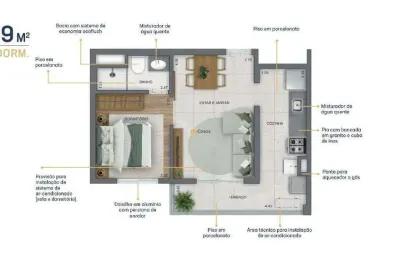 Apartamento à venda, 1 quarto, 1 suíte, ipiranga - são paulo/sp