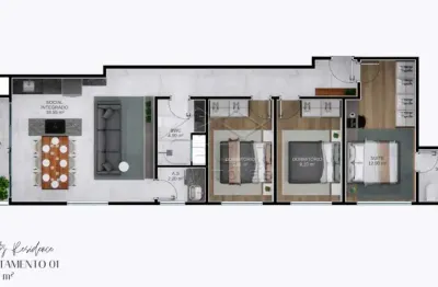 Apartamento 03 dormitórios, 150mts do mar, r$ 775.000,00, centro de navegantes!