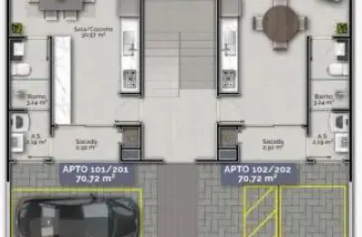 Apartamento 02 dormitórios à venda, r$ 480.000,00 bairro gravatá em navegantes