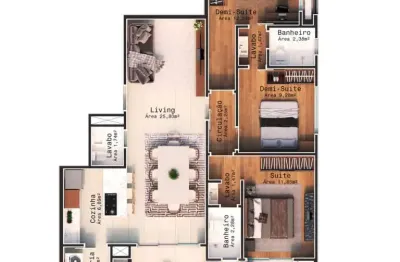 Apartamento 03 dormitórios à venda, r$1.296.500,00 no bairro gravatá em navegantes