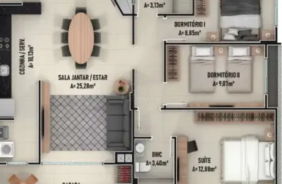 Apartamento 03 dormitórios, r$962.200,00, centro - navegantes, residencial modena