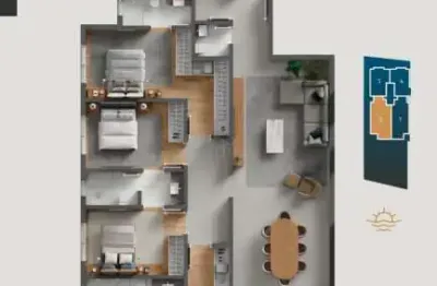 Apartamento 04 dormitórios à venda r$ 3.950.000,00 bairro gravatá em navegantes