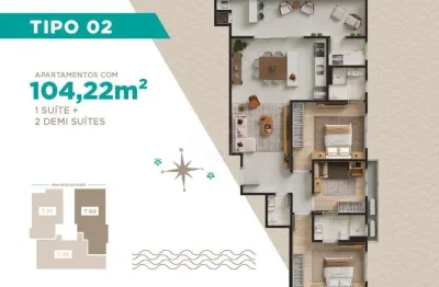 Apartamento 03 suítes à venda na planta, r$1.032.000,00 bairro centro em navegantes