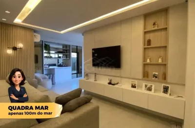 Apartamento à venda quadra mar, 03 dormitórios com suíte, 100% mobiliado, bairro gravatá em navegantes, r$1.500.000,00!