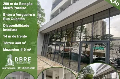 Loja com fachada ativa – 454 m² | próxima ao metrô paraíso | pé-direito duplo | pronta para uso
