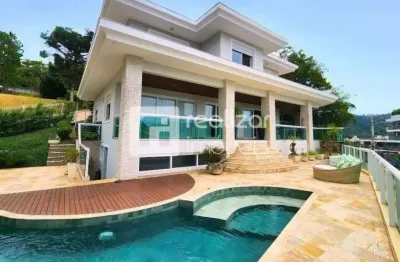 Casa em condomínio fechado com 5 quartos para alugar no cacupé, florianópolis  por r$ 23.000