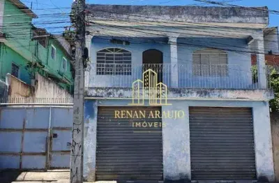 Casa espaçosa com salão comercial e quintal amplo em francisco morato – próxima a comércios e transporte