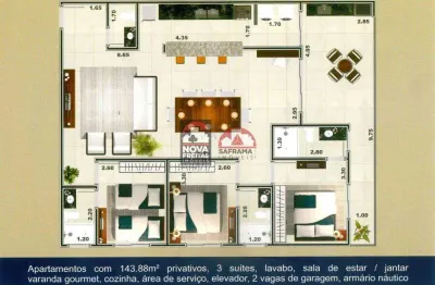 Apartamento com 3 quartos à venda na Rua Mar Tirreno, Bloco B, 91, Itaguá, Ubatuba